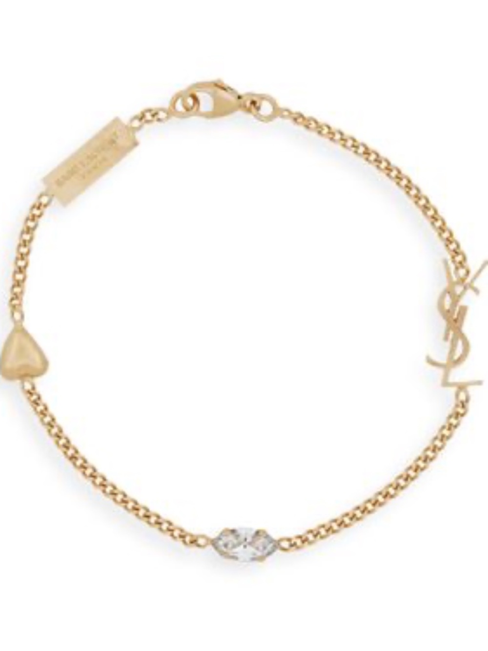 Opyum Heart Charm Bracelet In Metal